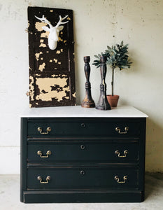 Classy Antique Marble Top Chest of Drawers