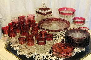 Pink “King’s Crown” Vintage Glass Collection