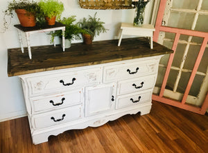 Farmhouse Reclaimed Wood Top Dresser or Buffet