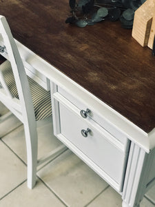 Pretty Rustic Farmhouse Desk & Chair