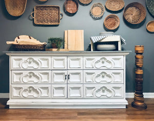 Farmhouse Ornate Buffet or TV Stand