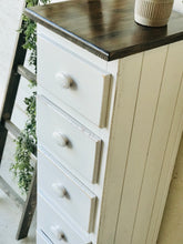 Load image into Gallery viewer, Adorable Skinny Farmhouse Chest of Drawers