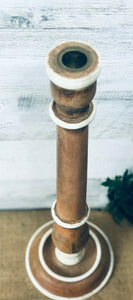 Large wood candlestick