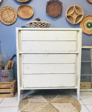 Load image into Gallery viewer, Coastal Chippy MCM Tall Chest of Drawers