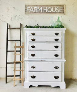 Perfect Chunky Farmhouse Tall Chest of Drawers