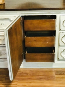 Gorgeous Ornate Long Wood Dresser or Buffet/TV Stand