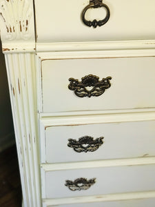 Amazing Solid Wood Vintage Yellow Dresser Set