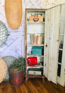 Amazing Industrial Vintage Chippy Metal Cabinet