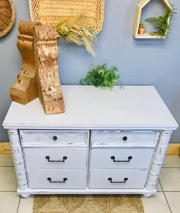 Pretty Coastal Credenza Cabinet