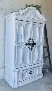 Beautiful Vintage Farmhouse Armoire Chest of Drawers