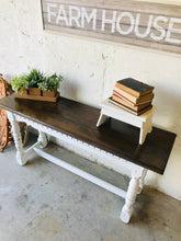 Load image into Gallery viewer, Pretty Farmhouse Entryway or Sofa Table