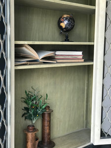 Gorgeous Large Black & Gold China Cabinet