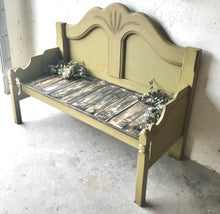 Load image into Gallery viewer, Beautiful Large Repurposed Bed Bench