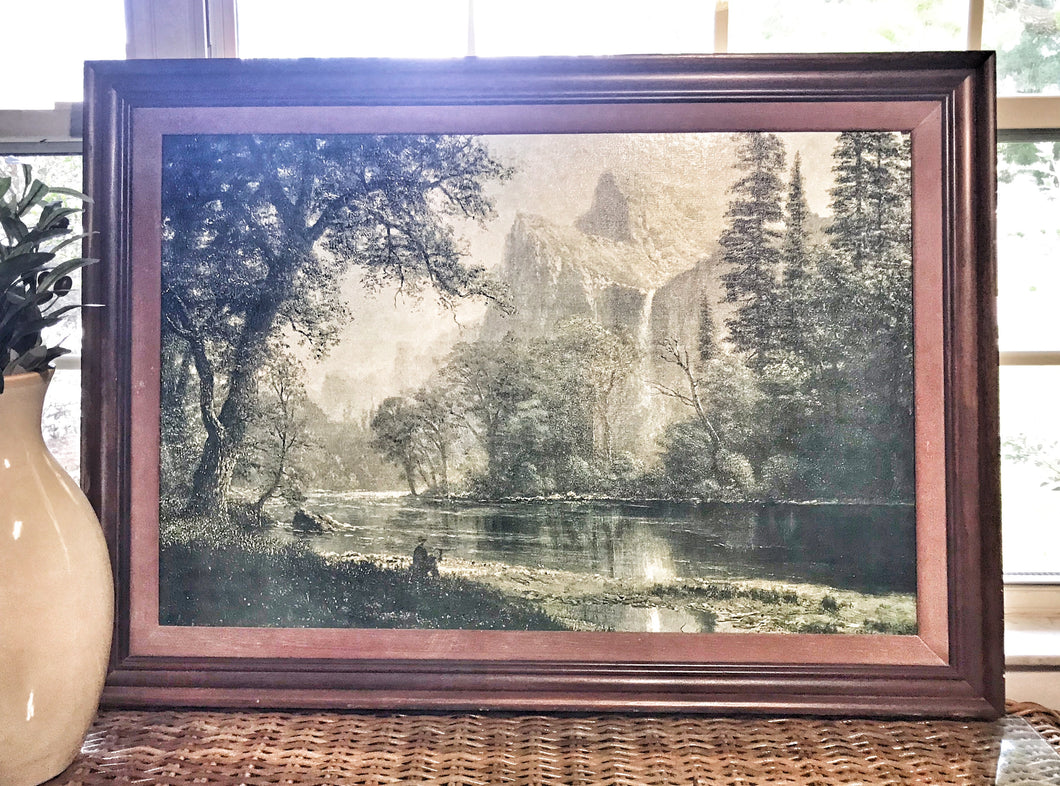 Large vintage framed art