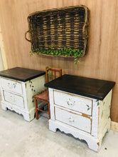 Load image into Gallery viewer, Adorable Chippy Rustic Nightstand Set (2)