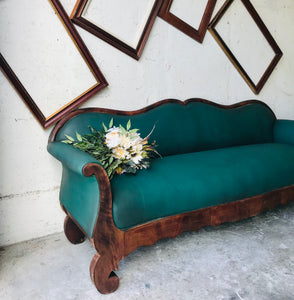 Beautiful Antique Wood Frame Sofa