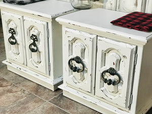 Amazing Shabby Chest of Drawers & Nightstand Set