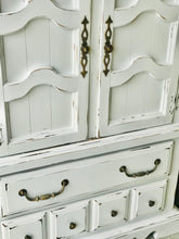 Load image into Gallery viewer, Pretty Vintage Farmhouse Armoire Dresser