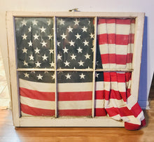 Load image into Gallery viewer, Repurposed American flag window pane