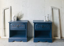 Load image into Gallery viewer, Darling Vintage Navy Nightstand Set