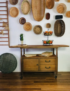 Vintage solid wood buffet server