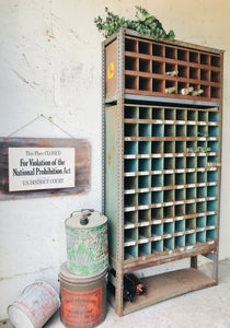 Amazing Vintage Industrial Parts Cubby Tower