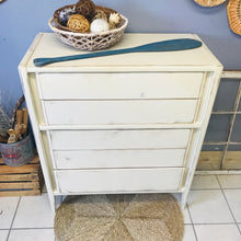 Load image into Gallery viewer, Coastal Chippy MCM Tall Chest of Drawers