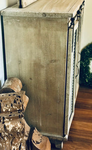 Perfect Rustic Galvanized Barn Door Cabinet