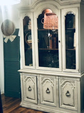 Load image into Gallery viewer, Pretty Shabby Chic Grey China Cabinet