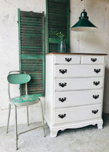 Load image into Gallery viewer, Pretty Farmhouse Vintage Chest of Drawers
