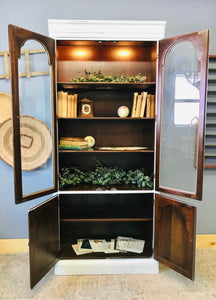 Classy Farmhouse Lighted Bookcase