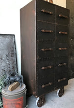 Load image into Gallery viewer, Awesome Industrial Metal “Look” Rolling Storage Cabinet