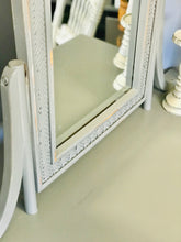 Load image into Gallery viewer, Pretty Rattan Grey Vanity &amp; White Chair