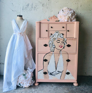 Pretty Hand Painted Chest of Drawers