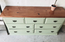 Load image into Gallery viewer, Pretty Sage Farmhouse Dresser or Buffet
