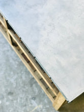 Load image into Gallery viewer, Petite Farmhouse Wood Coffee Table w/Galvanized Top