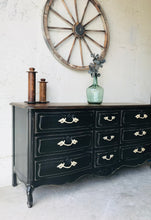 Load image into Gallery viewer, Moody Large Vintage Dresser, Buffet, or TV Stand