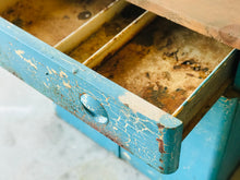 Load image into Gallery viewer, Rusty Vintage Rolling Metal Cabinet