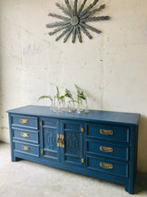 Load image into Gallery viewer, Stunning Large Vintage Buffet, Dresser, or TV Stand