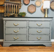 Load image into Gallery viewer, Modern Farmhouse Long Dresser, buffet, or TV Stand