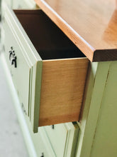 Load image into Gallery viewer, Pretty Sage Farmhouse Dresser or Buffet