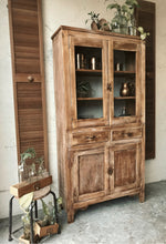 Load image into Gallery viewer, Beautiful Vintage Wood Display Cabinet