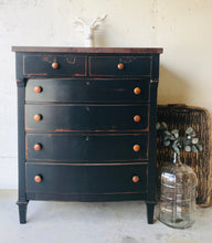 Load image into Gallery viewer, Moody Black Antique Chest of Drawers