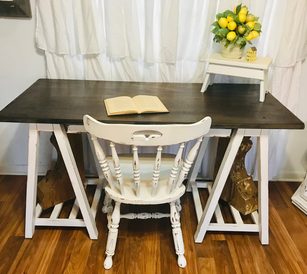 Perfect Farmhouse Sawhorse Desk (no chair)