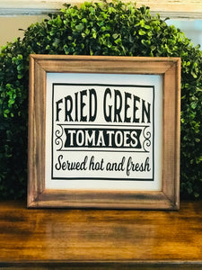 “Fried Green Tomatoes” Canvas Sign