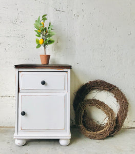 Cute Chunky Farmhouse Nightstand or End Table