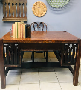 Amazing Vintage Tiger Oak Desk & Chair