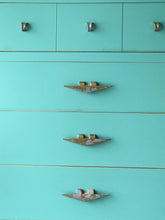 Load image into Gallery viewer, Pretty Teal MCM Chest of Drawers