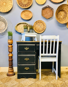 Charming Primitive Vintage Desk & Chair