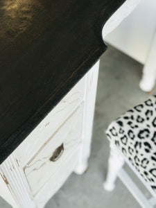 Gorgeous Revamped Antique Vanity & Bench Seat